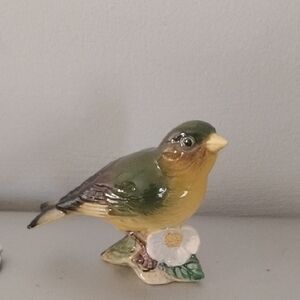 Beswick Green and Yellow Ceramic Bird Figurine